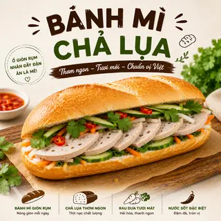 Hình ảnh Bánh mì Chả lụa 