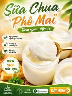 Hình ảnh  Sữa chua phô mai dẻo