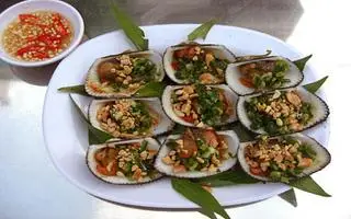 Hình ảnh sò long nướng mỏ hành phần 45k