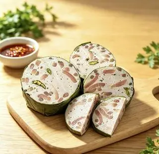 Hình ảnh Chả lụa bì ớt xiêm xanh
