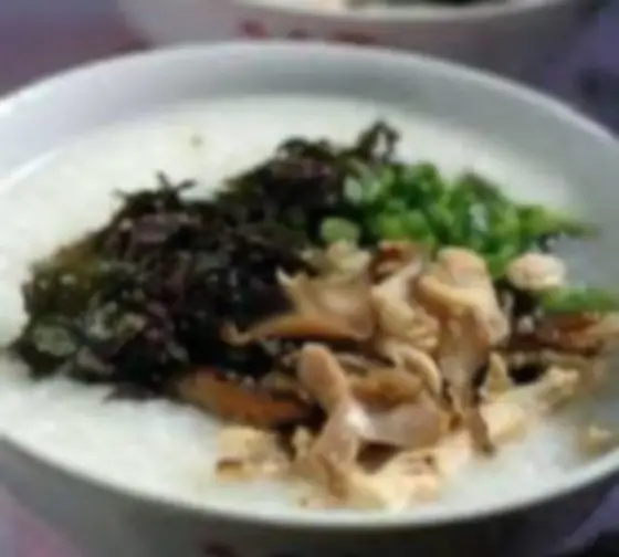 Hình ảnh Cháo gà tía tô