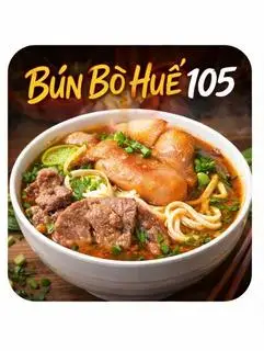 Hình ảnh Bún bò huế 2 loại topping - đầy đặn