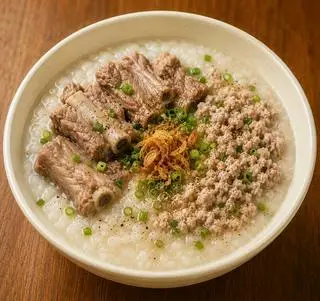 Hình ảnh Cháo sườn + thịt bầm 