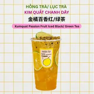 Hình ảnh Hồng Trà/ Lục Trà Chanh Dây 金橘百香红/绿茶Kumquat Passion Fruit Iced Black/ Green Tea