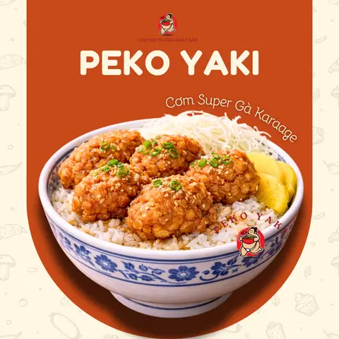 Hình ảnh Cơm super gà giòn sốt tương mè