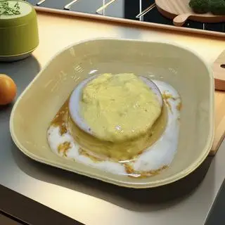 Hình ảnh Bánh flan sốt sầu riêng
