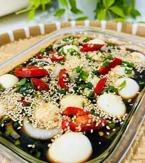 Hình ảnh Trứng Cút Lòng Đào Ngâm Tương