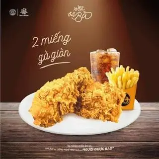 Hình ảnh COMBO 2:  2 Gà Rán + 1 Khoai + 2 Nước