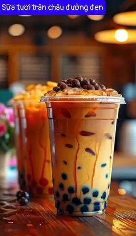 Hình ảnh Sữa Tươi Trân Châu Đường Đen 