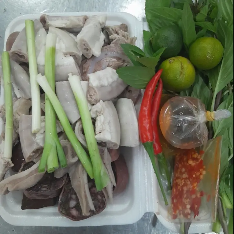 Hình ảnh 300g, lòng thập cẩm để riêng ,kèm 1 cháo không