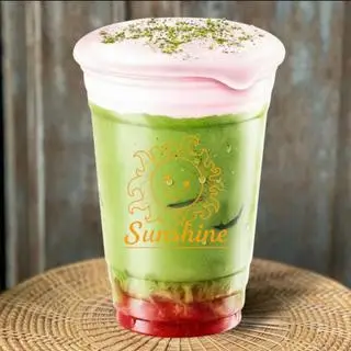 Hình ảnh Matcha latte dâu
