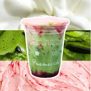 Hình ảnh Matcha Sữa Dâu Phô Mai - Mèo Matchi Berry Phô Miu