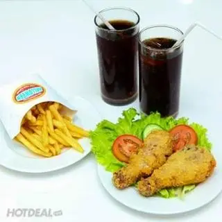 Hình ảnh Combo Gà rán + nước + khoai tây chiên 