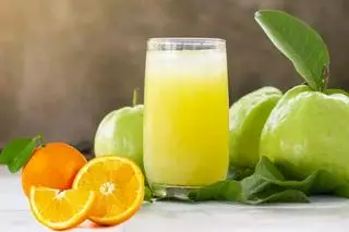 Hình ảnh nước ép ổi - cam 