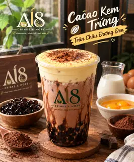 Hình ảnh Sữa Tươi Cacao Kem Trứng Trân Châu Đường Đen