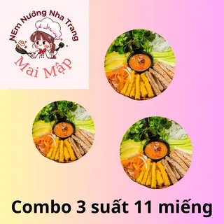 Hình ảnh Combo đại tiệc nhỏ - 3 suất nem nướng Nha Trang 11 miếng 