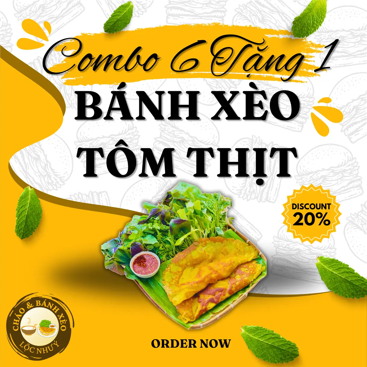 Hình ảnh COMBO 6 Bánh Xèo TẶNG 1 Bánh Xèo Tôm Thịt 