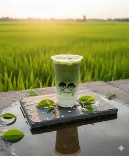 Hình ảnh Matcha latte- sữa gạo rang (size L) tặng trân châu 