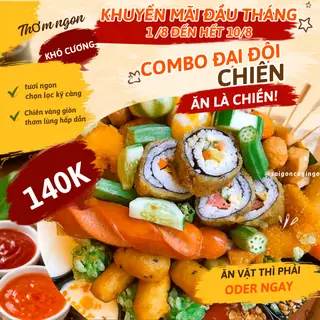 Hình ảnh Combo ĐẠI ĐỘI Tặng thêm 2 ly Trà Tắc + đậu bắp+dưa leo+ tương ăn kèm ( đặc biệt sa tế tỏi siêu cay))