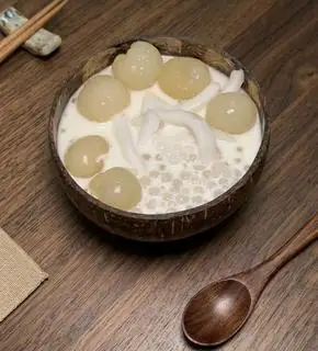 Hình ảnh Chè nhãn dừa non cốt dừa