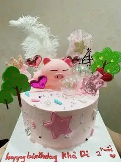 Hình ảnh bánh sinh nhật lợn ngủ
