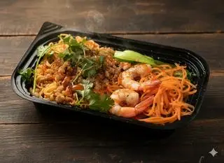 Hình ảnh Mì trộn (1 vắt mì + thịt bằm + 2 tôm).