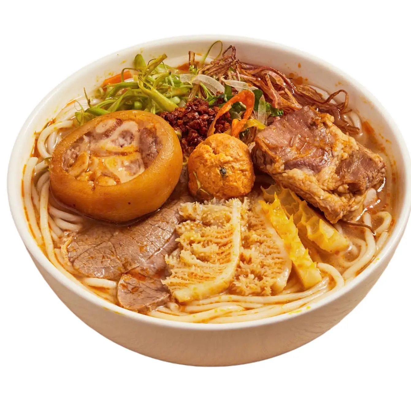Hình ảnh Bún Bò Thập Cẩm Lòng Bò (Giò Heo + Chả Cua + Lá Sách + Khăn Lông Bò + Nạm Bò)
