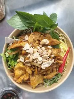 Hình ảnh bún tron mắm nêm thịt heo