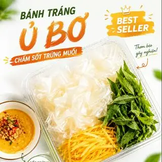Hình ảnh Bánh tráng Ủ bơ chấm Sốt trứng muối thơm ngon.