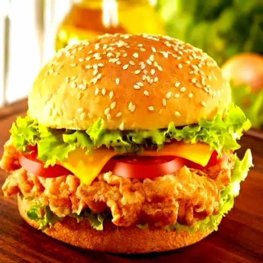Hình ảnh Combo Burger Gà phô mai - Coca-Cola