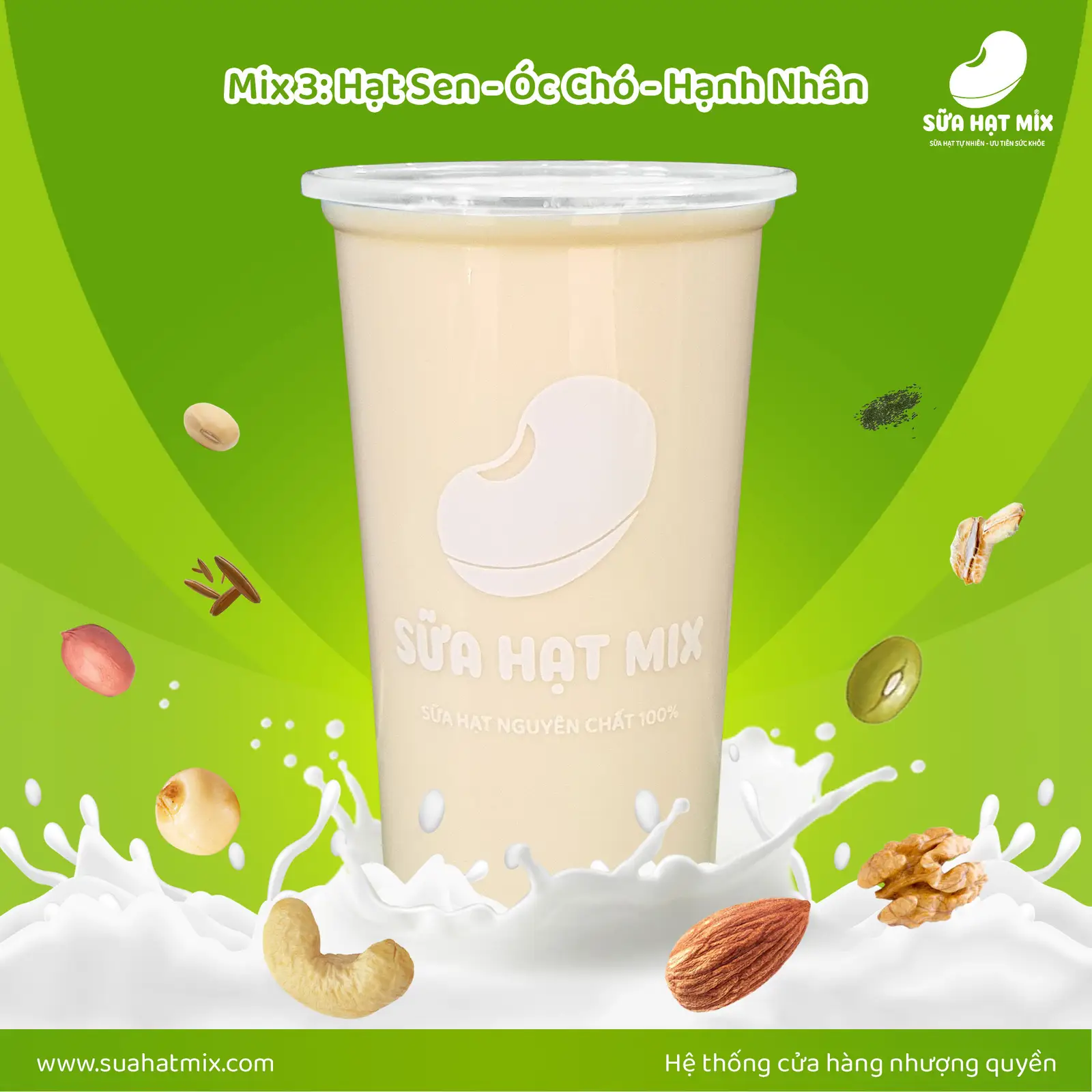 Hình ảnh Mix 3: Hạt Sen - Óc Chó - Hạnh Nhân