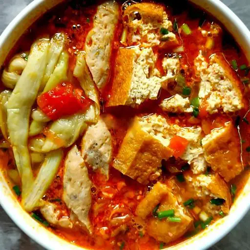 Hình ảnh Bún riêu đậu giò thêm đậu