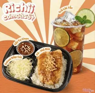 Hình ảnh Combo Cơm Gà Sốt + Trà Lài Tắc