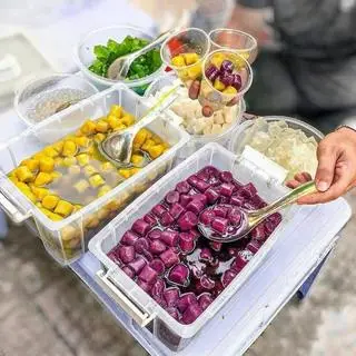 Hình ảnh Trà sữa khoai dẻo mix + trân châu đen