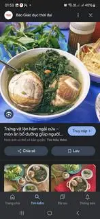 Hình ảnh trứng lộn hầm thuốc bắc ngải cứu mỳ tôm