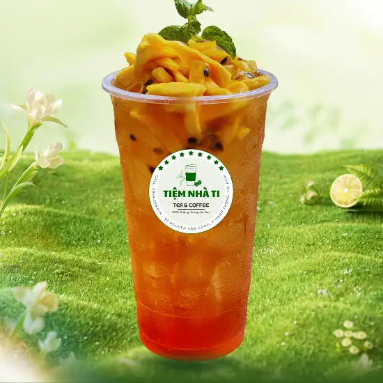 Hình ảnh Trà mít chanh leo 700ml