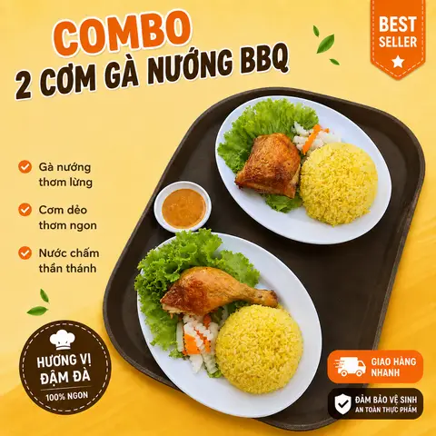Hình ảnh Combo 2 Cơm Gà Nướng BBQ