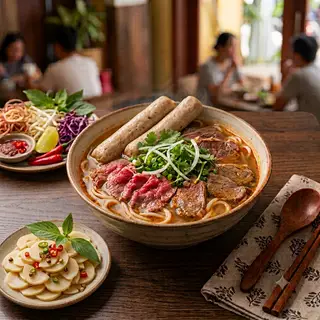 Hình ảnh Bún Bò Tái Nạm Chả