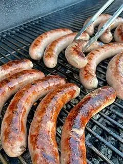 Hình ảnh Grilled German pork sausages
