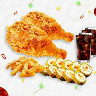 Hình ảnh Combo 02 đùi - khoai - gimbap chiên - 02 coca