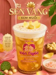 Hình ảnh Trà sen vàng kem muối
