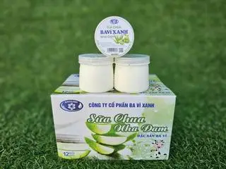 Hình ảnh Sữa chua Ba Vì vị nha đam, 1 hộp 12 hũ 110g thanh mát