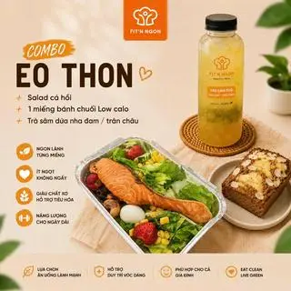 Hình ảnh EO THON (SALAD CÁ HỒI + 1 PHẦN BÁNH CHUỐI + TRÀ)