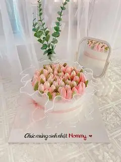 Hình ảnh Bánh voan tulip hồng cam 20/10 women’s day