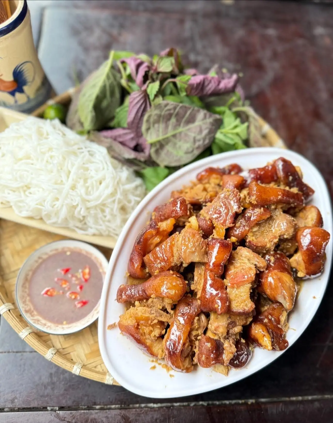 Hình ảnh Bún giò heo giả cầy, nhỏ