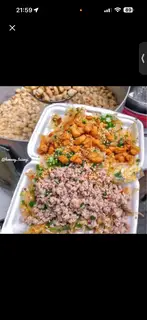 Hình ảnh Bánh Tráng Dẻo Mỡ Hành Tóp Mỡ, Thịt Bằm