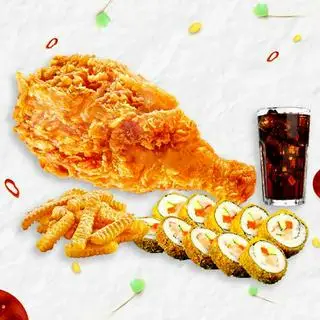 Hình ảnh Combo 01 đùi - khoai - gimbap chiên - 01 coca