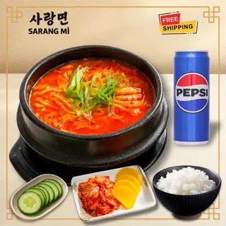 Hình ảnh Combo Canh Kim Chi + Cơm  + Pepsi