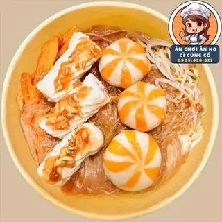 Hình ảnh Miến Trộn Khô + Chả Mực Xoắn (3v) + Bánh Bao Trứng Cá Hồi  (3v)