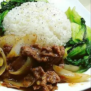 Hình ảnh CƠM TRĂNG + cải bò xào